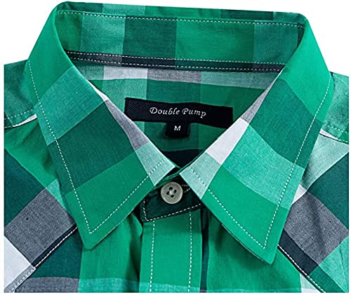 Men's Western Snap Button Plaid Long Sleeve Shirt - Regular Fit Casual Wear for Cowboy Style, Ranch Work & Country Music Events