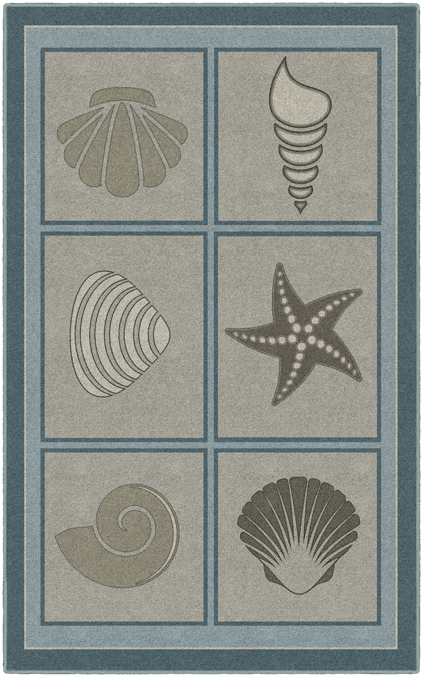 Brumlow Mills Coastal Beach & Ocean Area Rug - 7'6