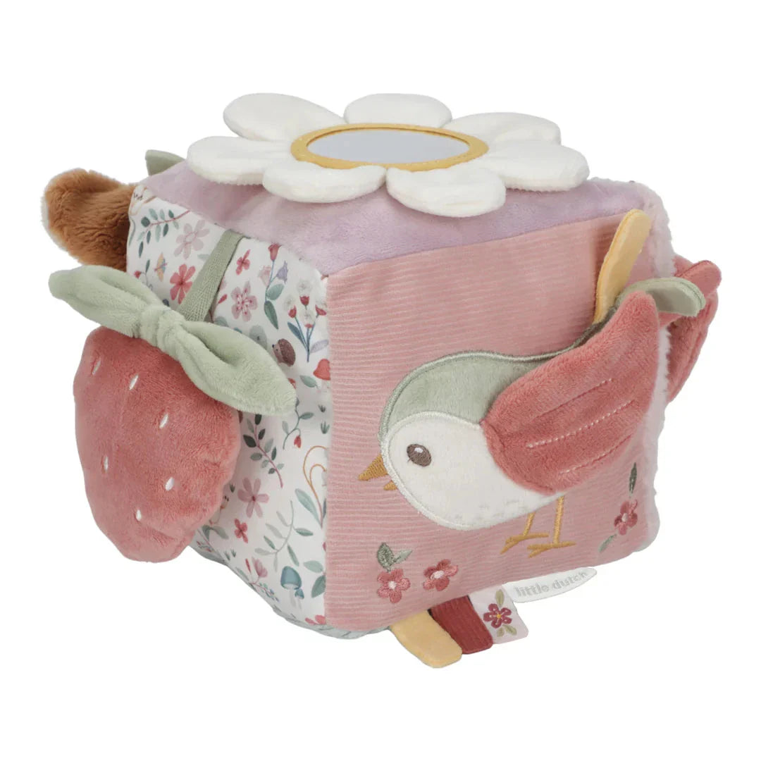 Fairy Garden Soft Activity Cube for Babies - Interactive Sensory Play Toy with Lights & Sounds - Perfect for Early Learning & Toddler Development | Great for Playtime, Daycare & Nursery Decor