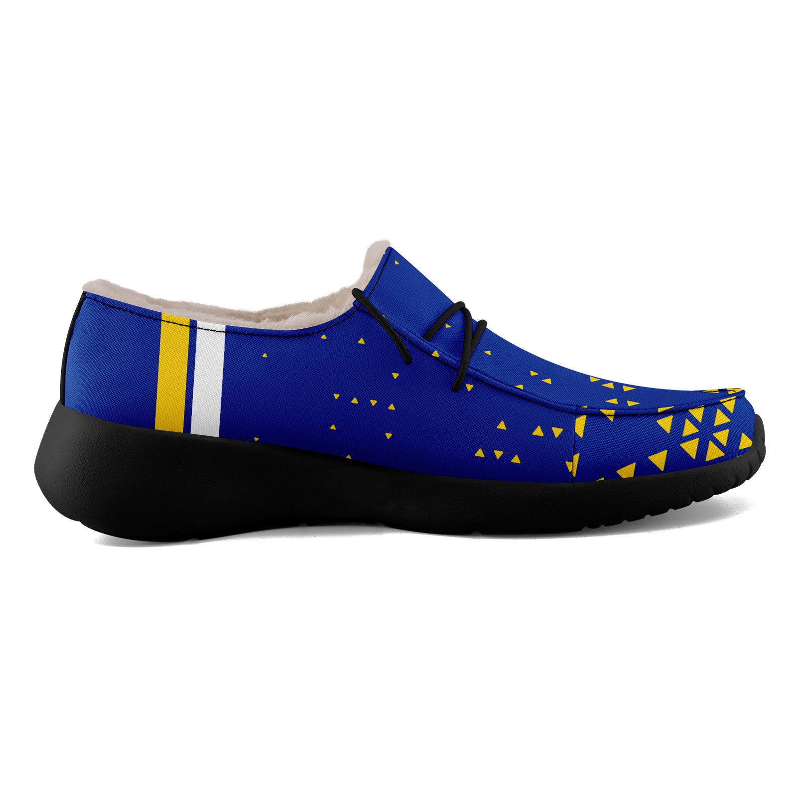 Custom Blue & Yellow Los Angeles Themed Personalized Sneakers - Unisex Casual Shoes FN042 D020279 - Perfect for Streetwear, Urban Fashion & LA Inspired Outfits