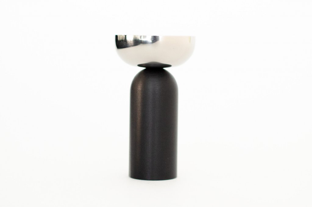 Nickel and Black Pedestal Bowl Round Hook - Elegant Home Decor for Kitchen, Bathroom, or Entryway Organization