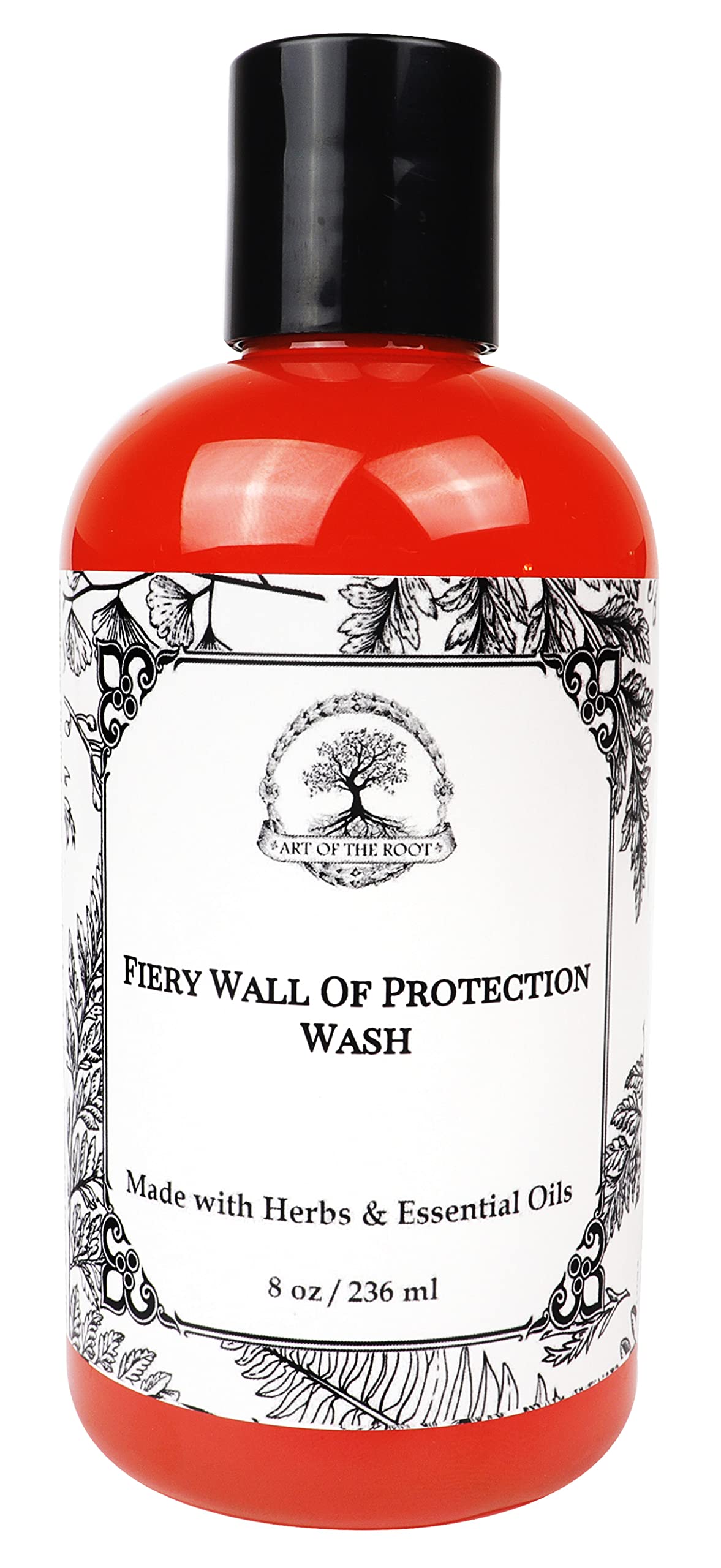 Fiery Wall of Protection Wash 8 oz - Hoodoo Spiritual Cleansing, Voodoo Ritual, Wicca & Pagan Magic - Home Cleansing, Negative Energy Removal, Spiritual Protection