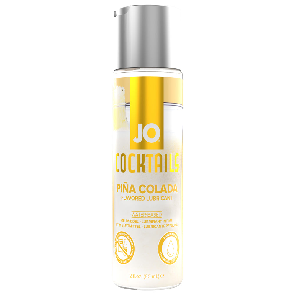JO Cocktails Flavored Lubricant - Pina Colada Flavor | Water-Based Personal Lubricant for Couples | Sensual Massage & Intimate Moments