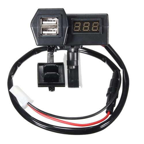 Bakeey 12V 24V Motorcycle USB Charger - Dual Port Fast Charging Power Socket Adapter for Phone, GPS, Sat Nav - Perfect for Long Rides and Road Trips