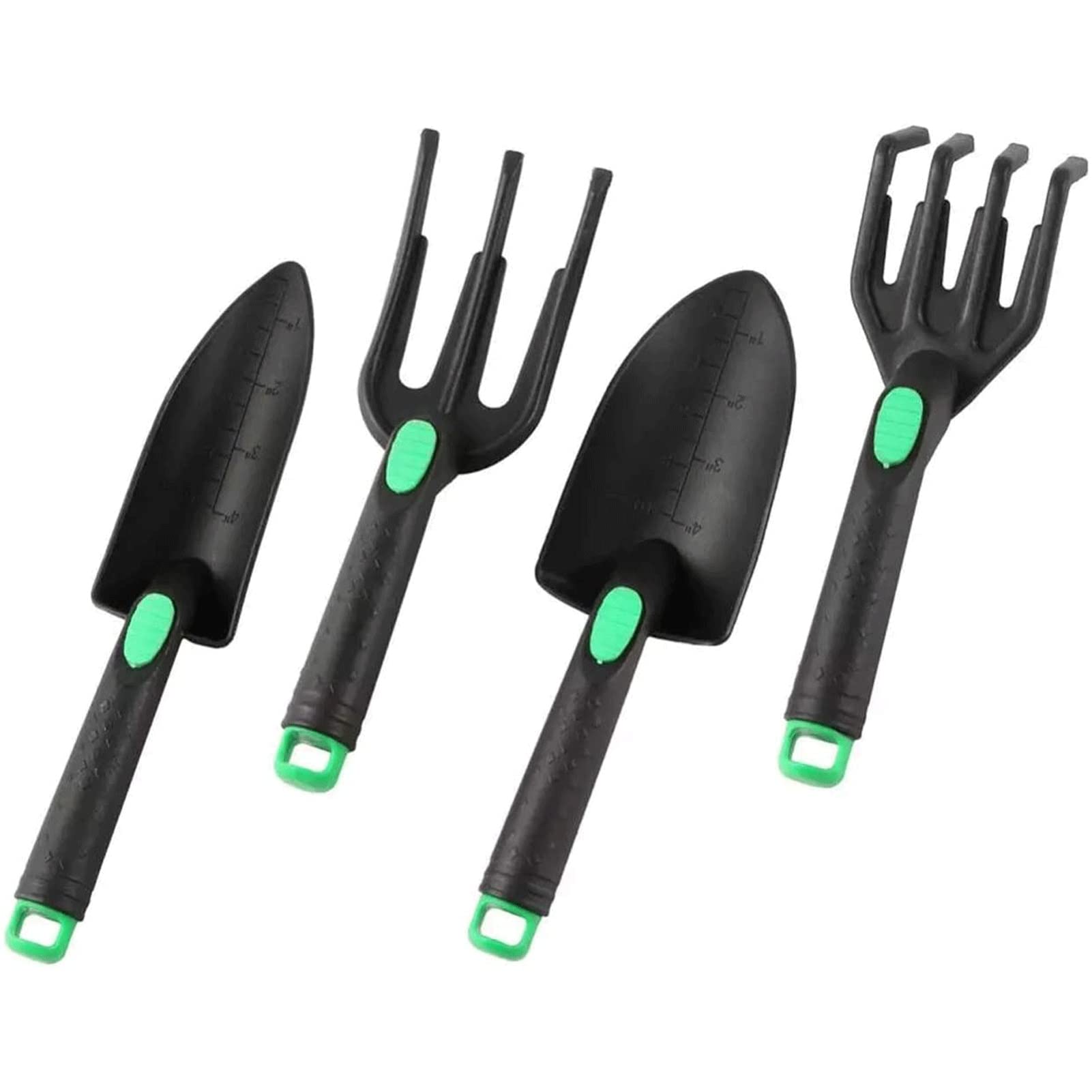 4-Piece Garden Tool Set with Ergonomic Handle - Stainless Steel Soil Shovel, Weeding Rake for Digging, Planting & Pruning - Perfect Gardening Gifts for Women - Ideal for Backyard, Flower Beds & Vegetable Gardens