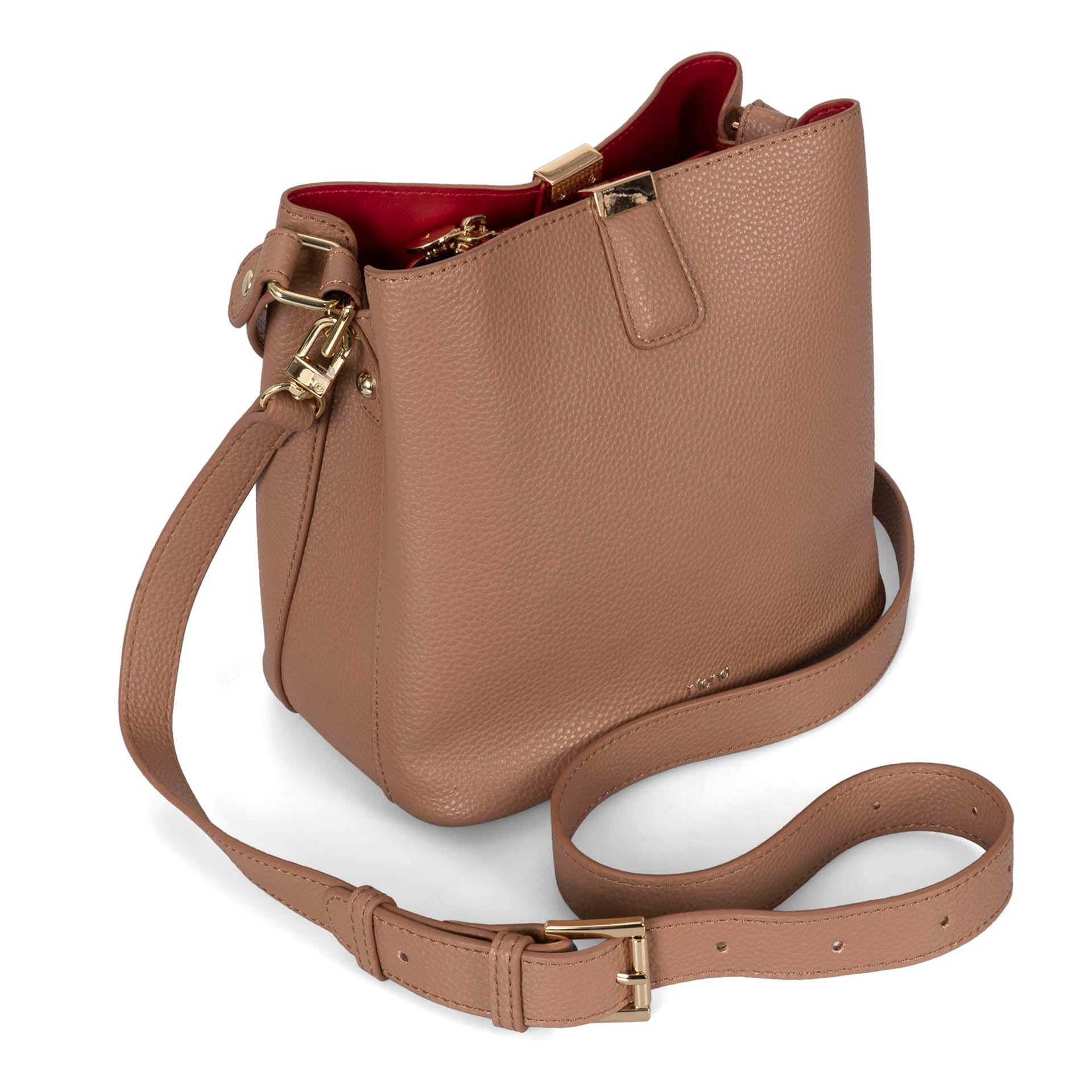 Riona Janis RFID Blocking Pebbled Leather Bucket Bag for Women - Stylish Crossbody Purse for Travel, Shopping & Everyday Use
