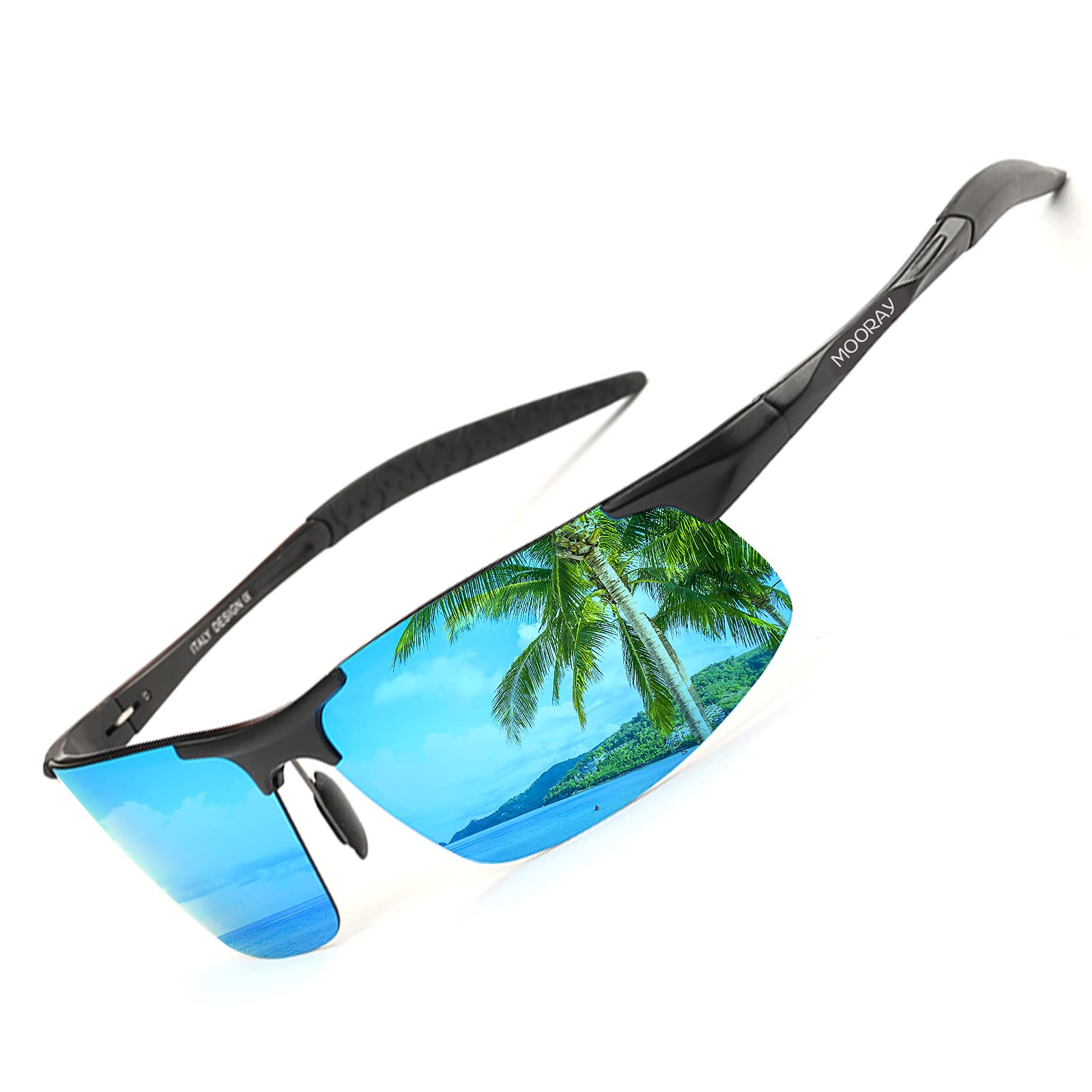 MOORAY Polarized Sports Sunglasses for Men - UV Protection, Lightweight & Shatterproof - Perfect for Cycling, Driving, Fishing & Outdoor Activities