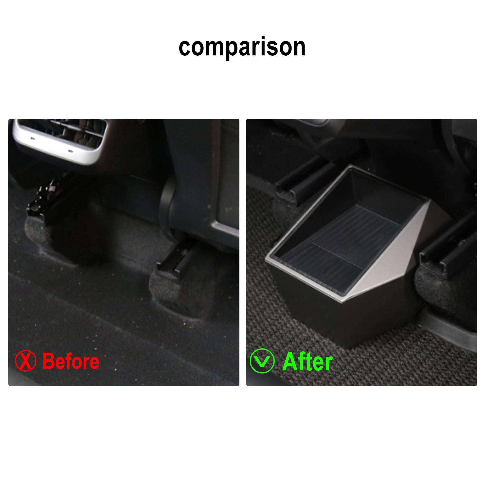 Premium Tesla Model Y Rear Center Console Organizer - Cybertruck Style Storage Box for Car Accessories | Perfect for Road Trips & Family Travel Organization
