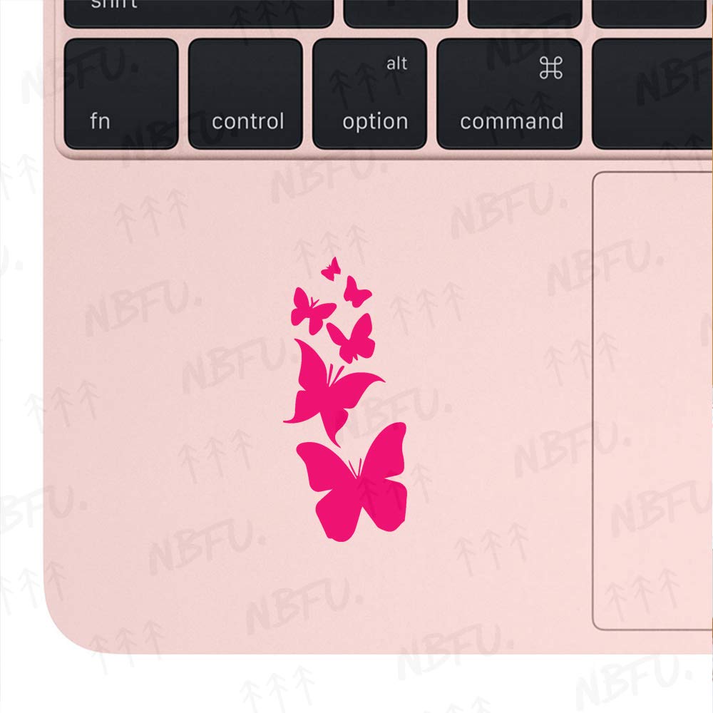 Premium Waterproof Vinyl Butterfly Decal Stickers (Pink, Set of 2) - Laptop, Phone, Helmet, Car Window, Mug, Wall Decor - Cute Animal Design for Home, Office & Outdoor Use