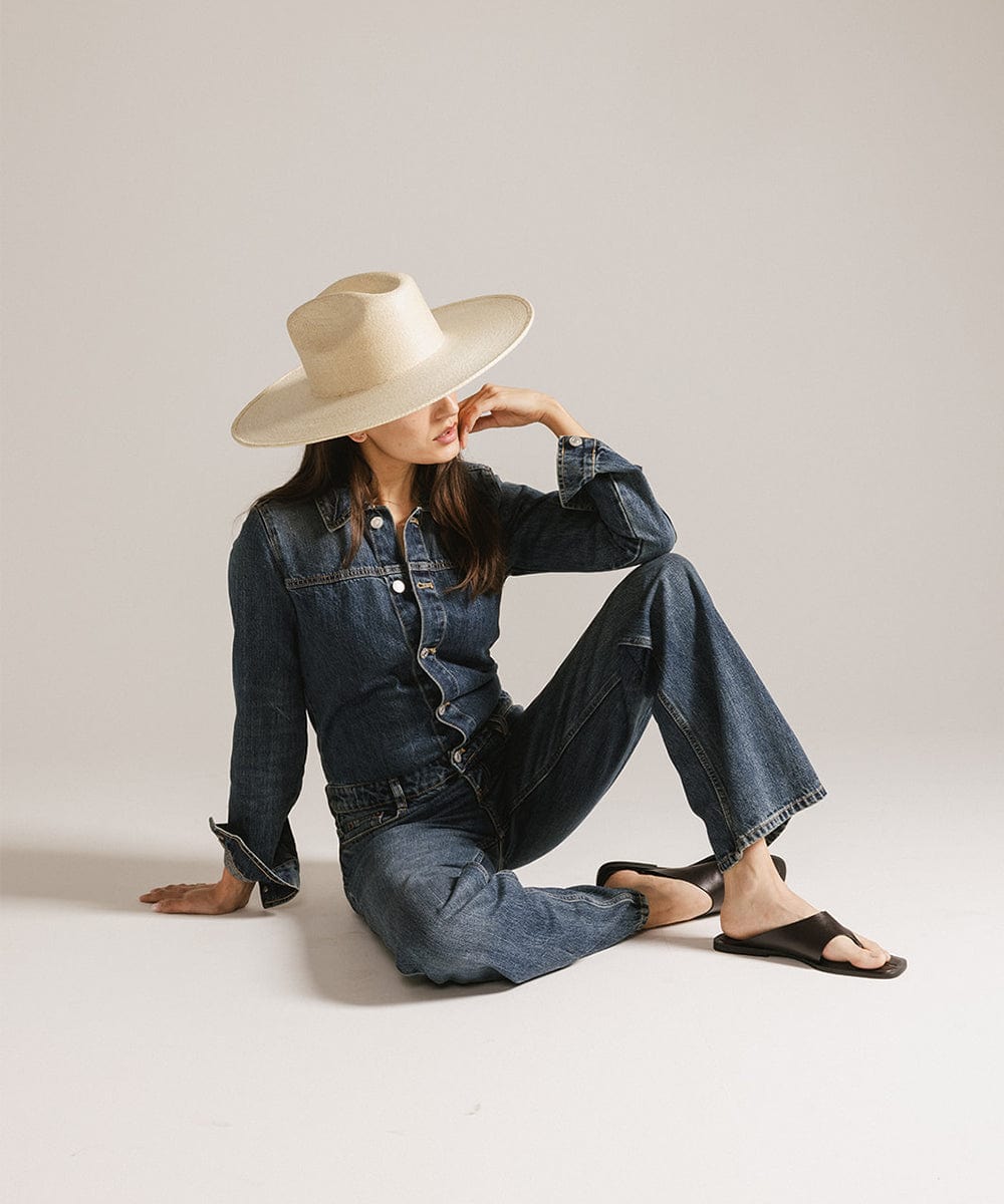 Stylish Tate Western Wide Brim Straw Hat for Women - Summer Beach Sun Hat with UPF Protection - Perfect for Outdoor, Vacation, and Country Music Festivals