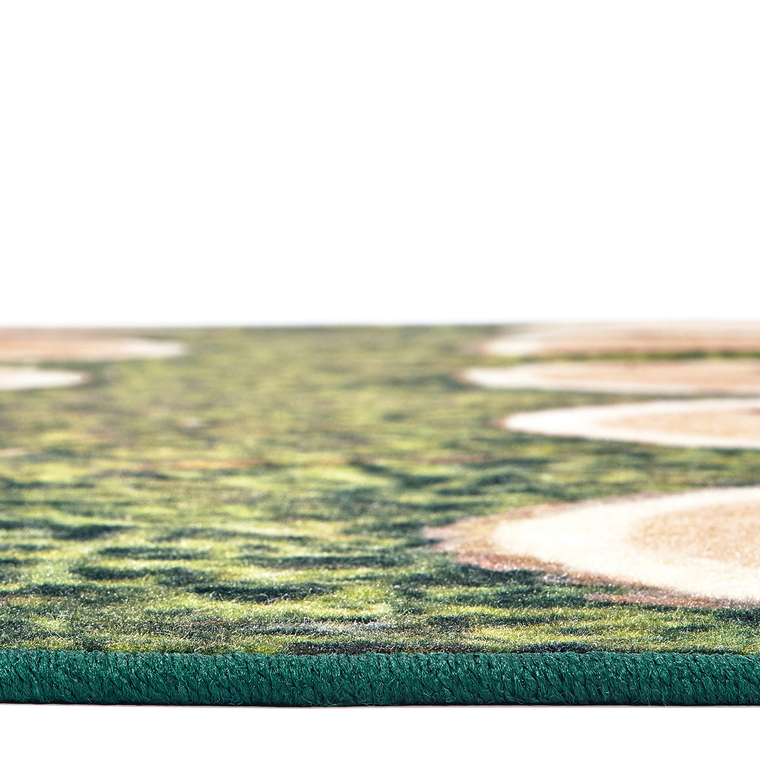 Alphabet Tree Rounds Educational Rug for Kids - 6ft x 9ft Rectangle Brown Classroom Carpet - Perfect for Preschool Learning, Daycare Seating & Playroom Decor