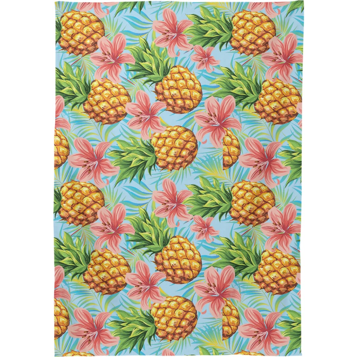 Tropical Plants & Fruits Tablecloth 60x90 Inches - Waterproof Rectangle Table Cover for Outdoor Wedding, Party, Dining Room - Durable Table Protector for Picnics, BBQs, and Home Decor