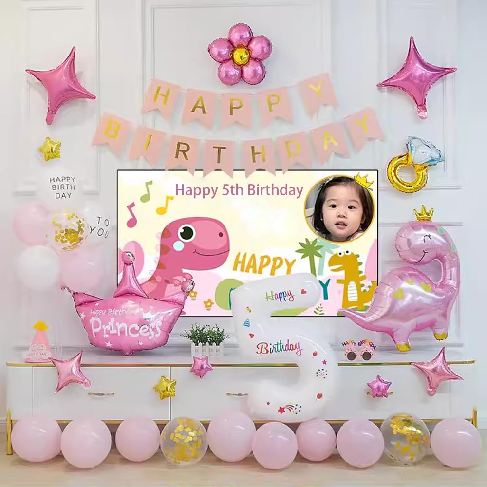 **38 Inch Large Pink Dinosaur Balloons for Birthday Party, Baby Shower & Gender Reveal – Dinosaur Party Decorations & Favors (Pack of 2) – Perfect for Kids' Parties, Themed Events & Photo Backdrops**