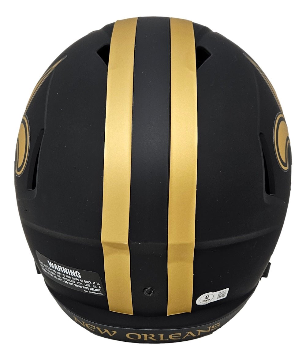 Alvin Kamara Autographed New Orleans Saints Replica Speed Helmet - Limited Edition Football Collectible for Fans & Memorabilia Enthusiasts - Perfect for Sports Bars, Man Caves & Game Room Displays