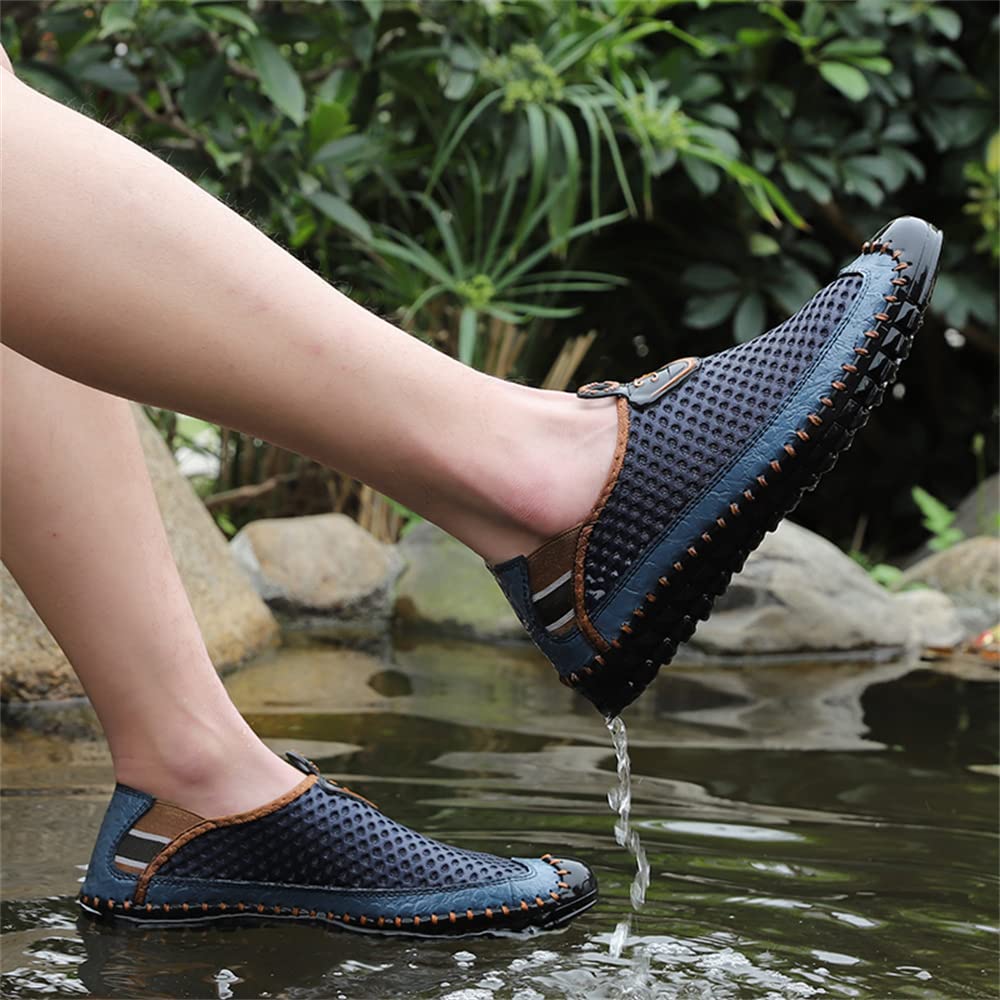 **Men's Water Shoes - Quick-Dry Mesh Slip-On Loafers for Walking, Beach, Pool & Outdoor Activities**