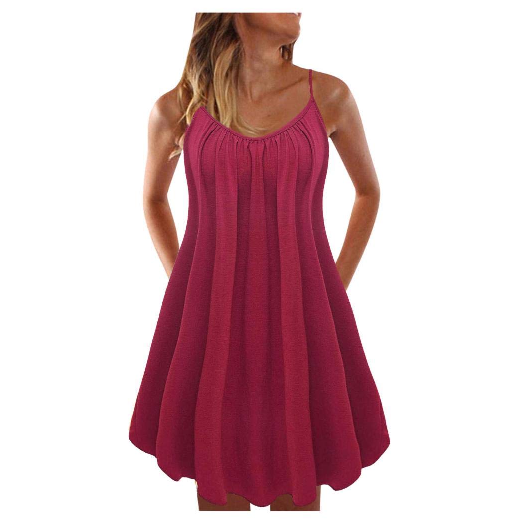 2021 Women's Fashion Casual Summer Beach Dress - Sexy Solid Color & Multicolor Options | Perfect for Vacation, Pool Party, and Outdoor Activities