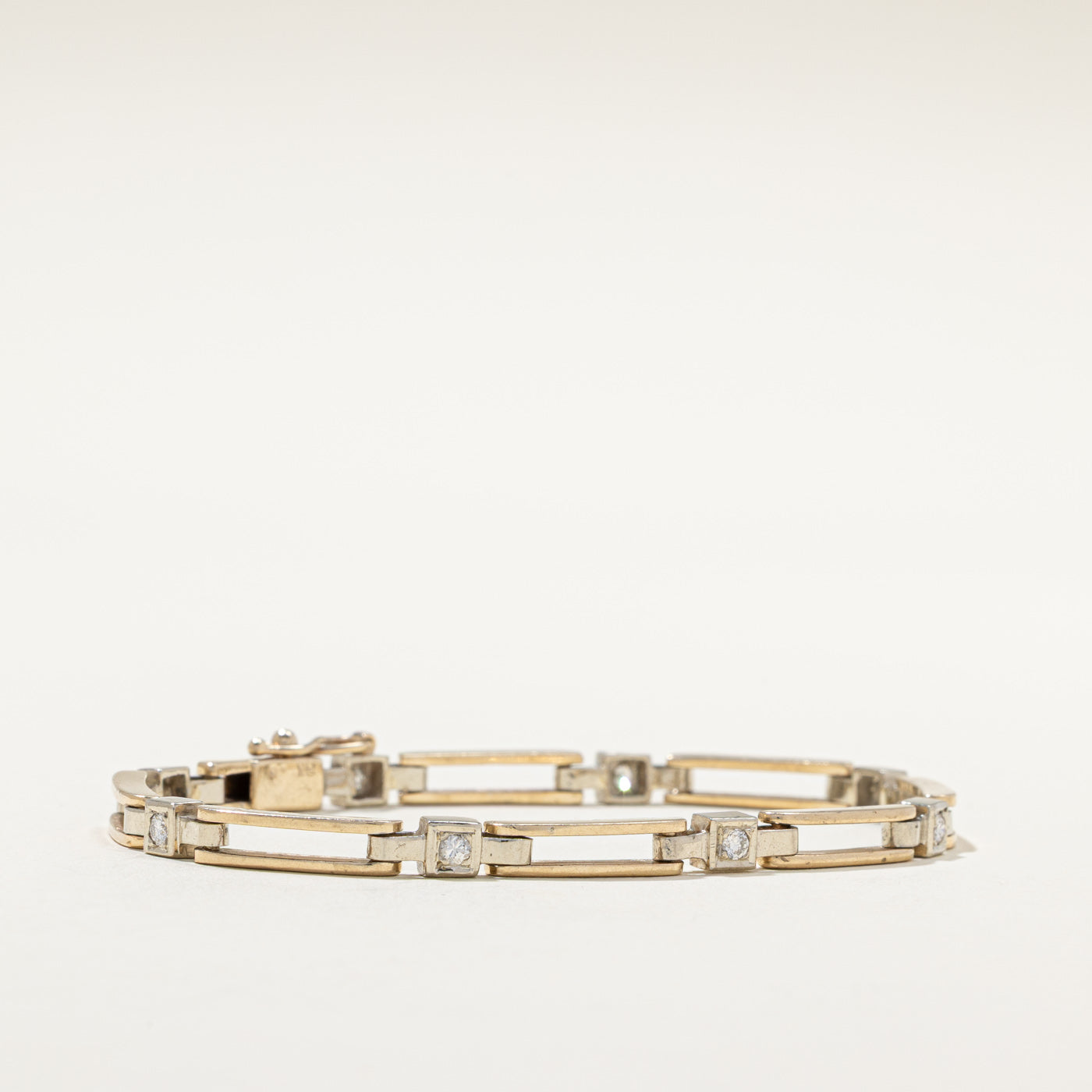 0.40ctw Diamond Open Bar Link Bracelet for Women - Elegant Tennis Bracelet for Everyday Wear & Special Occasions