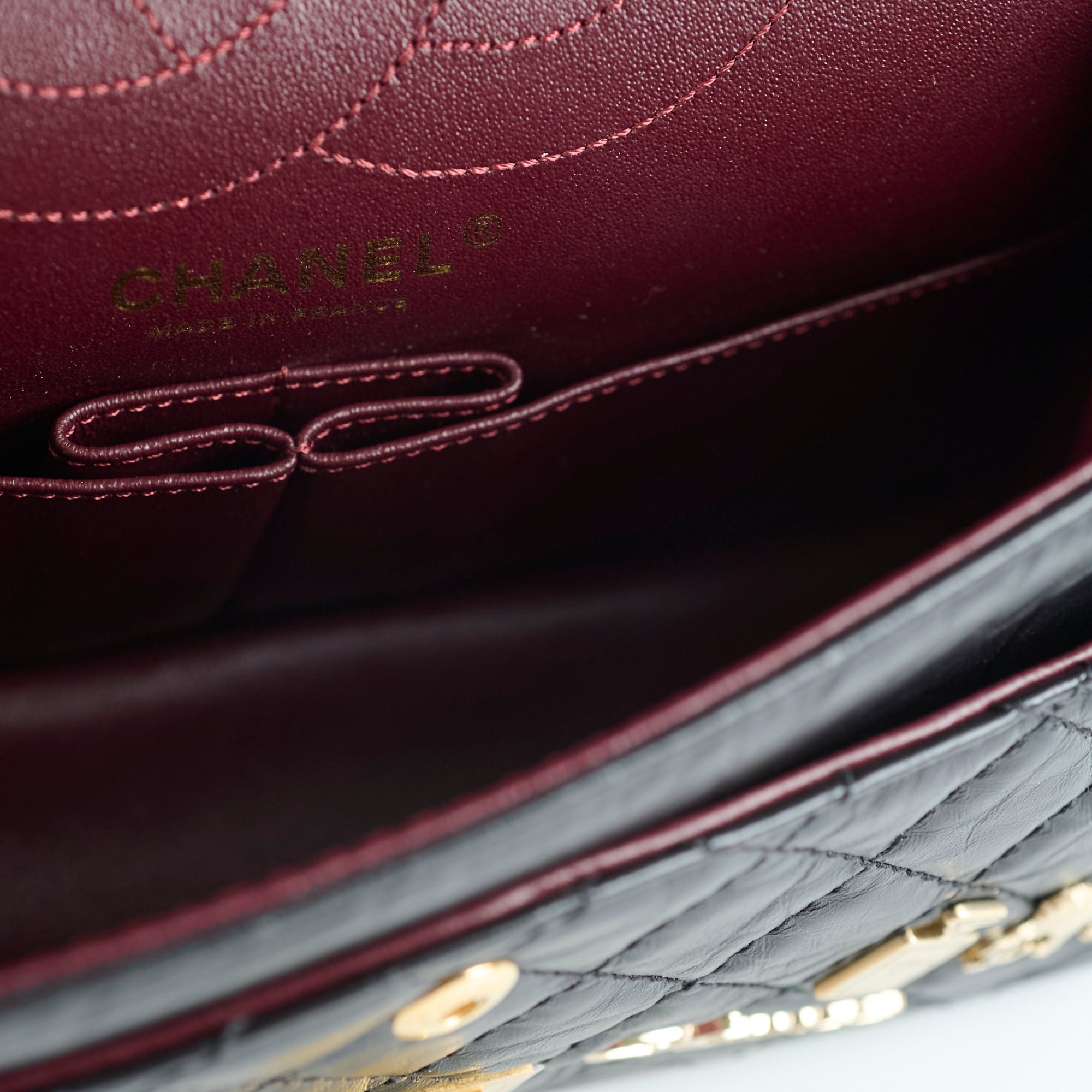 Chanel Reissue 2.55 Lucky Charms Small Black Leather Flap Bag 24 Series - Luxury Designer Handbag for Women, Perfect for Evening Events & Special Occasions