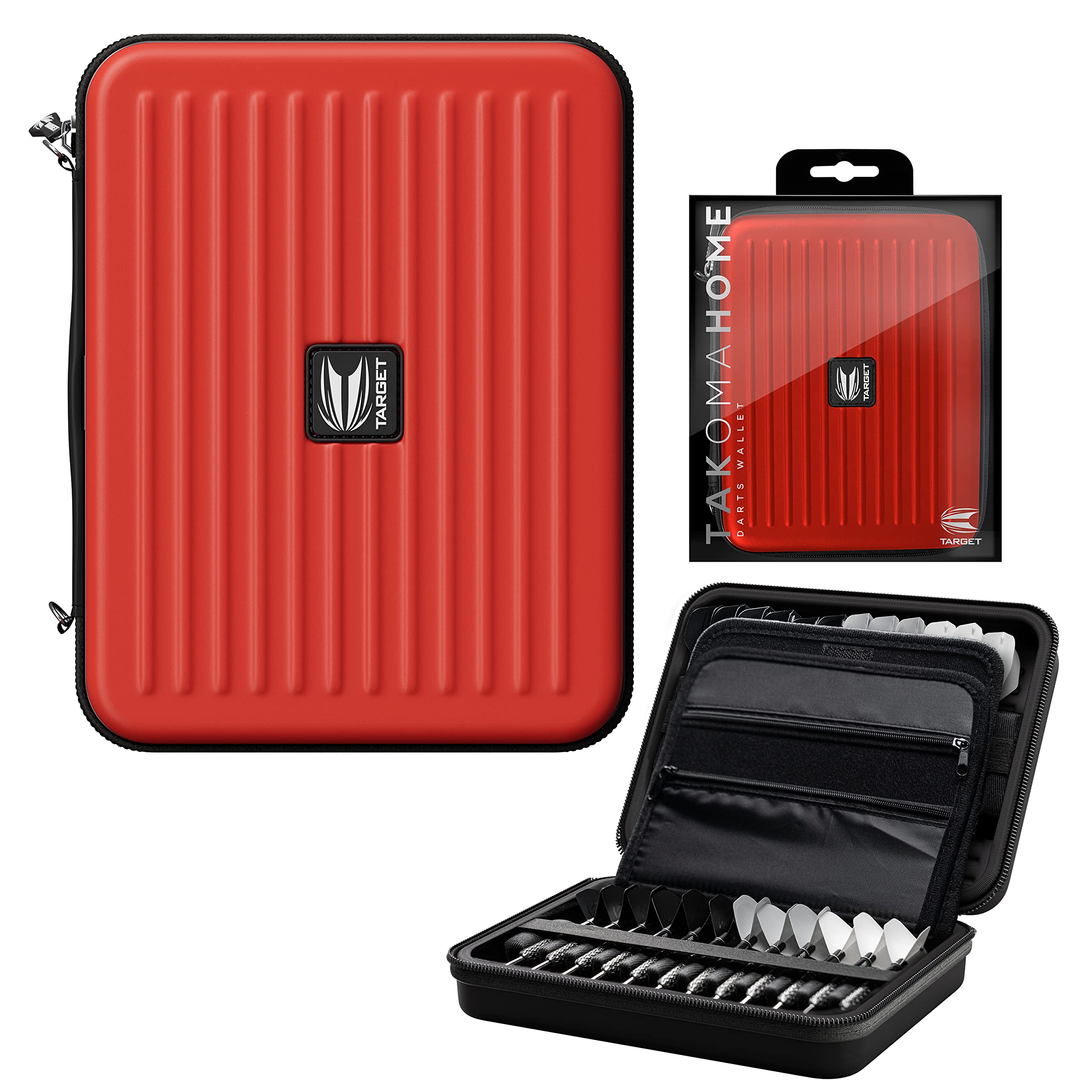 TARGET Darts Takoma Home Darts Wallet in Red - Premium Dart Accessories Kit for Home, Bar & Game Room Entertainment