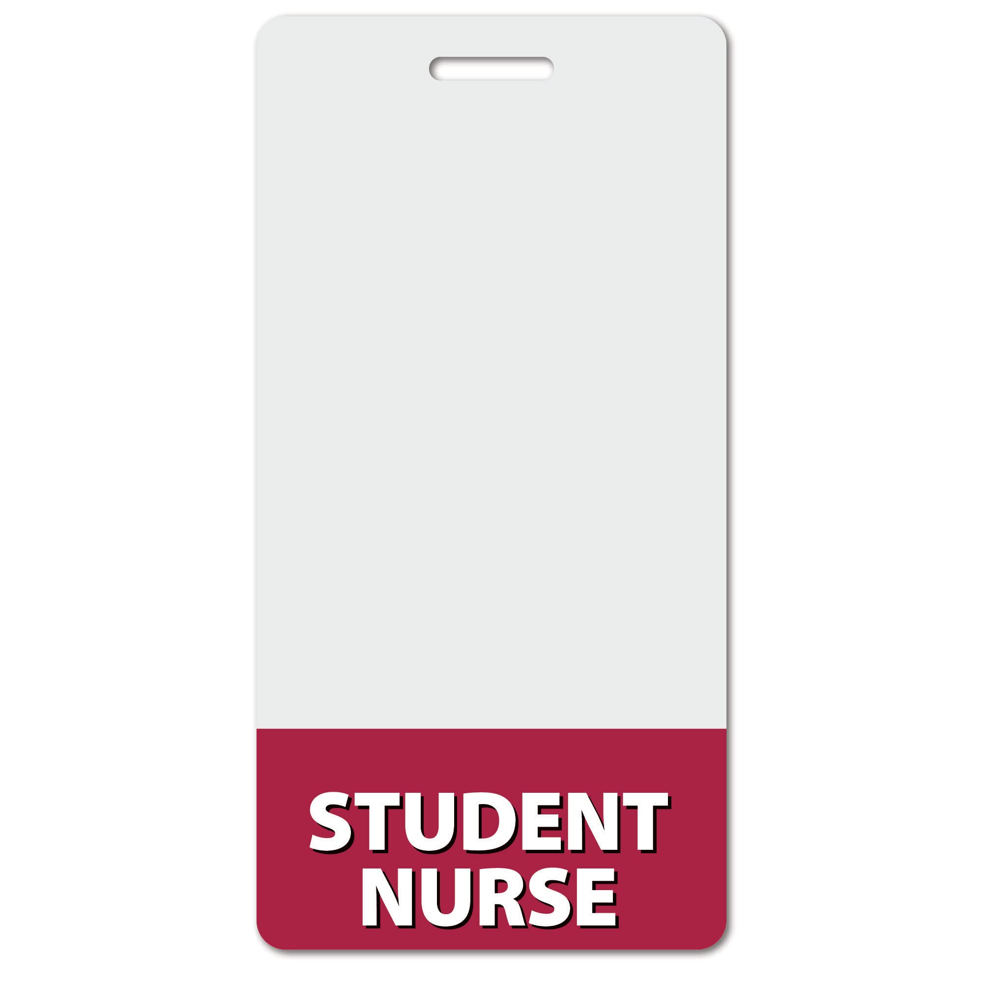 100 Pack Heavy Duty Vertical Burgundy Student Nurse ID Badge Holders - Spill & Tear Proof, 2-Sided USA Printed Role Identifier Cards - Perfect for Hospitals, Clinics & Nursing Schools