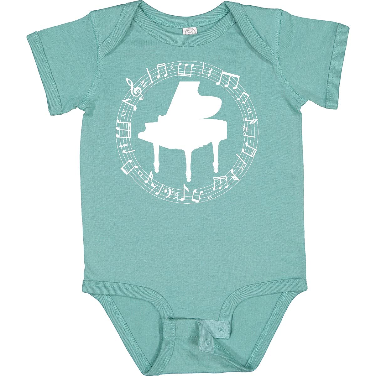 Inktastic Piano Teacher or Student Music Instrument Baby Bodysuit - Cute Musical Gift for Infants & Toddlers - Perfect for Music Lessons, Recitals & Piano Practice Sessions