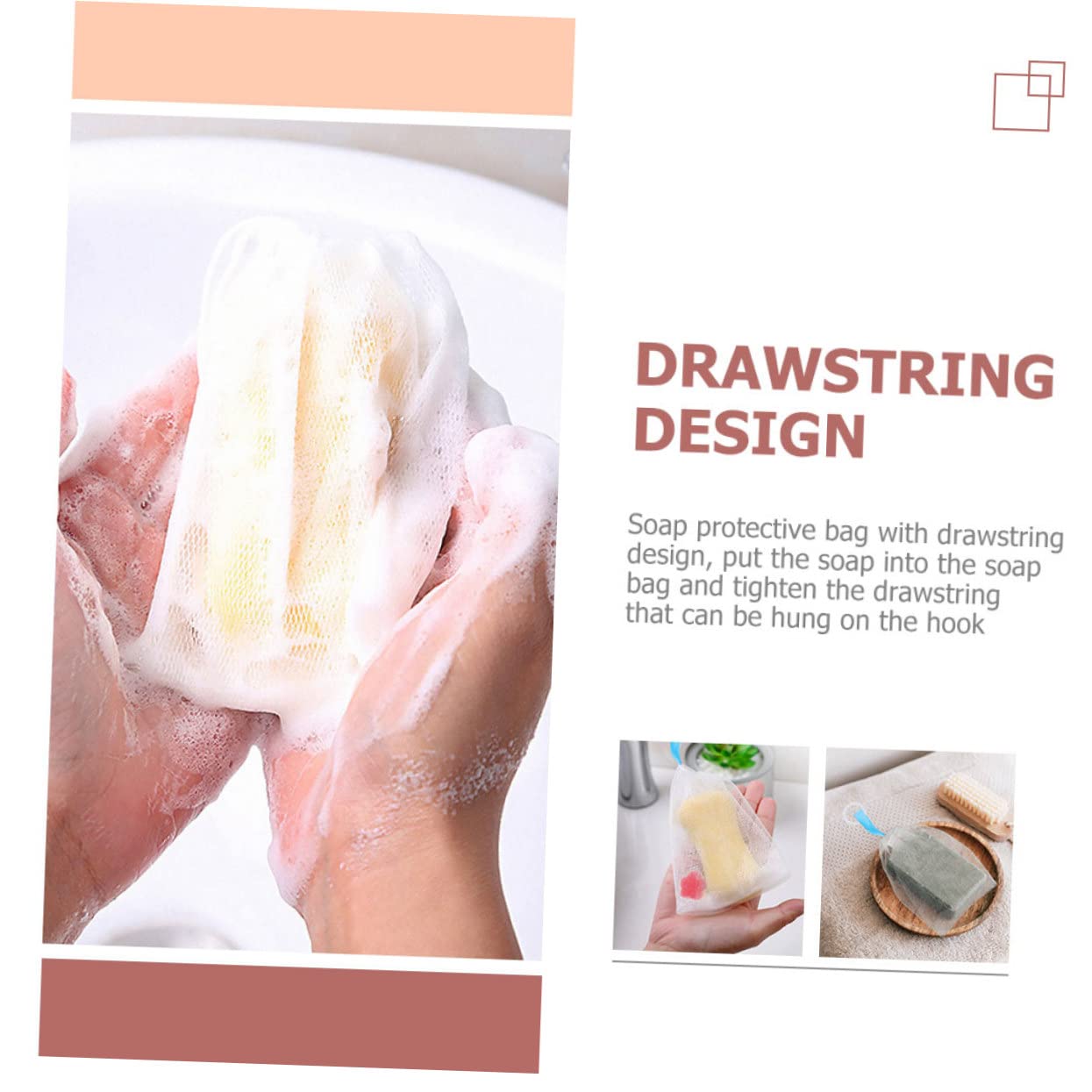 NOLITOY 2-Pack Soap Saver Bags for Face Wash - Reusable Foaming Mesh Pouches for Cleansing & Travel - Perfect for Shower, Travel, and Daily Skincare Routine