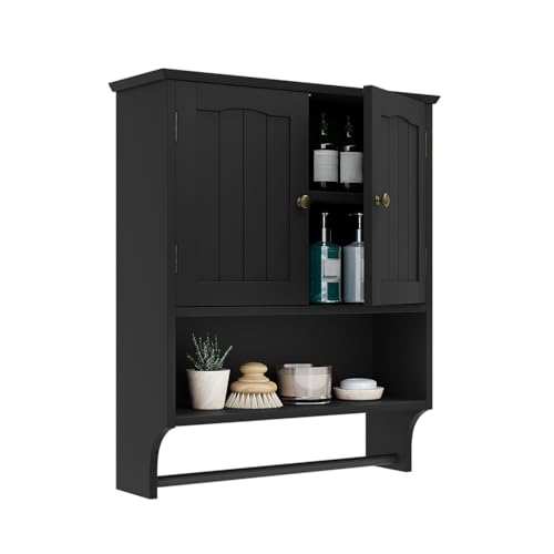 Black Big With Towels Bar