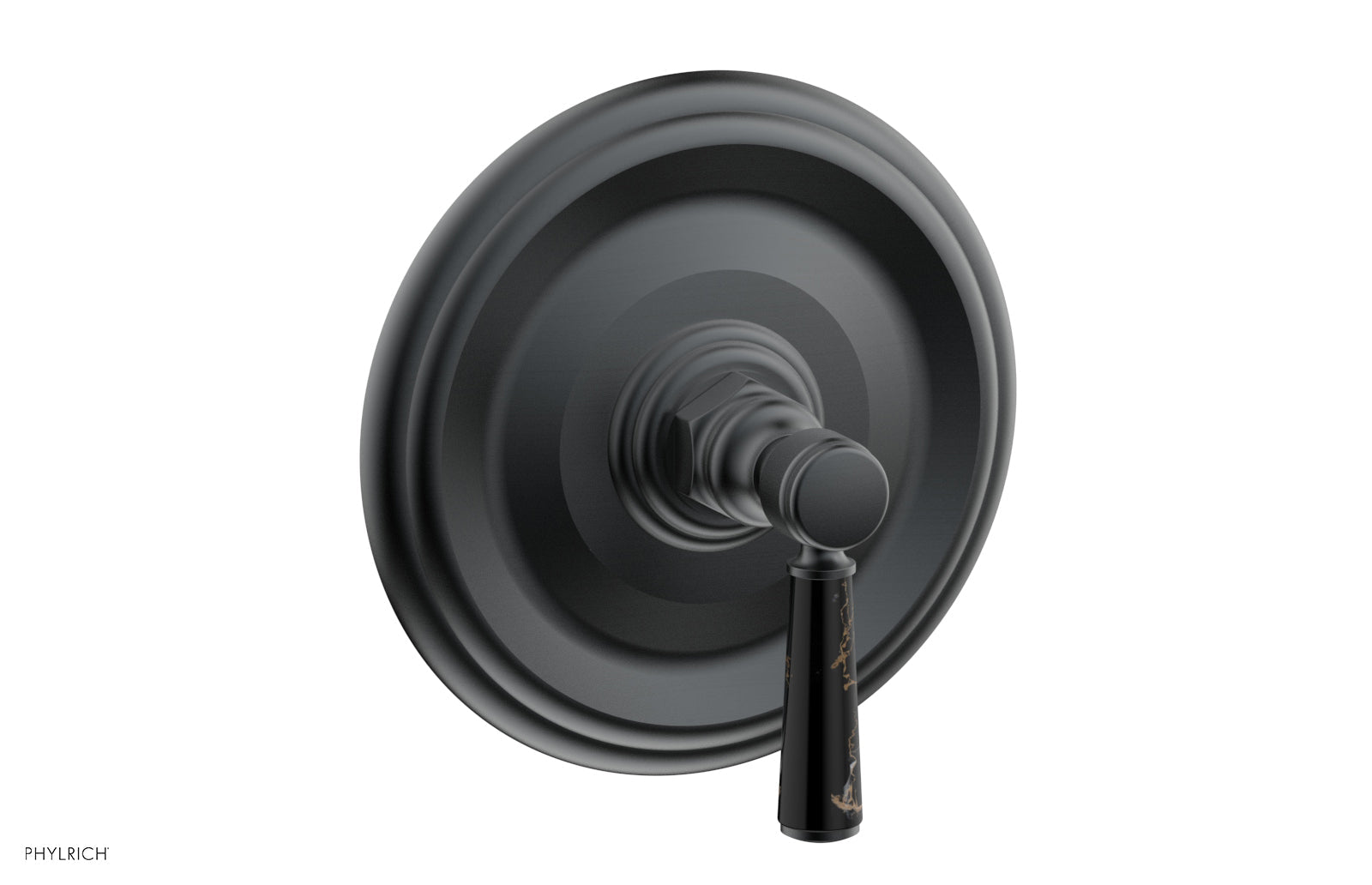 HEX TRADITIONAL Shower Trim Kit with Marble Lever Handle - 4 156 - Perfect for Bathroom Renovation & Modern Home Decor