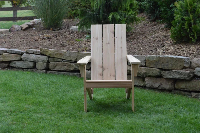 Modern Adirondack Chair - Contemporary Outdoor Lounge Chair with Weather-Resistant Wood - Perfect for Patio, Garden, Poolside & Backyard Relaxation