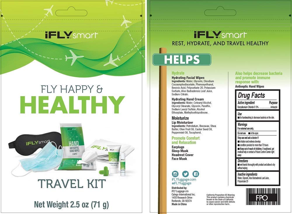 iFLYsmart Fly Happy and Healthy Travel Kit - Essential Airplane Accessories for Comfortable & Hygienic Travel - Perfect for Long Flights, Business Trips & Family Vacations