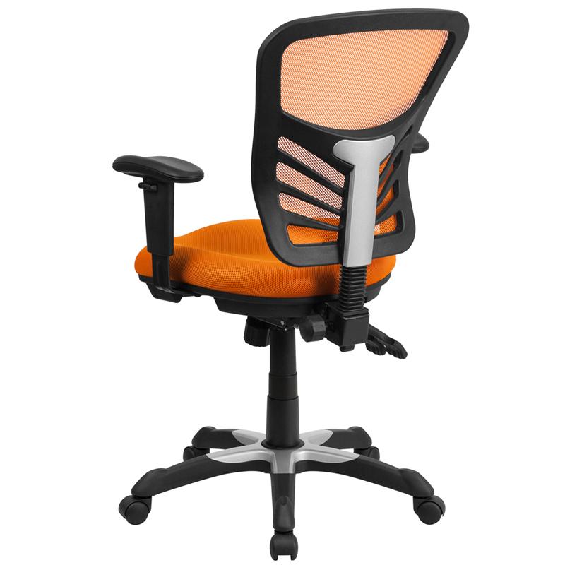 FLASH Mid Back Mesh Executive Office Chair - Ergonomic Swivel Chair with Adjustable Arms & Lumbar Support (Model HL 0001) - Perfect for Home Office, Gaming & Workspaces