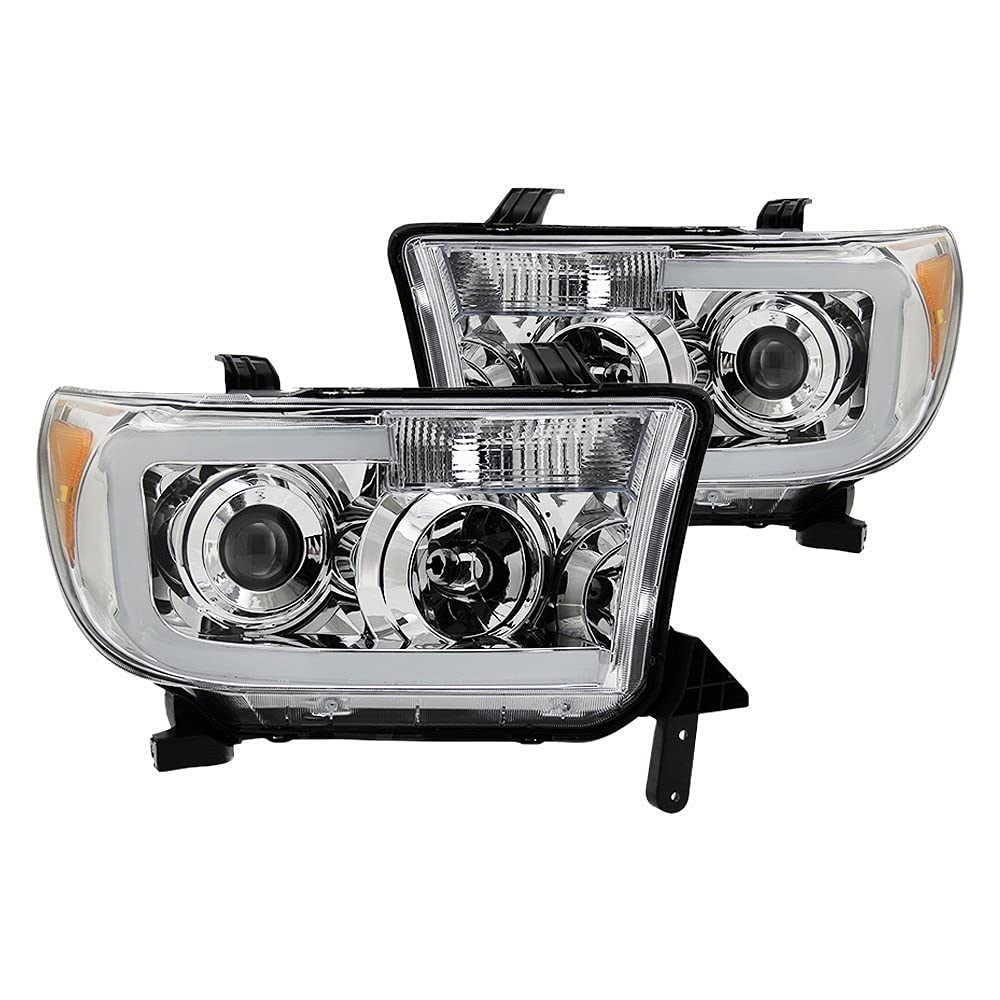 Spyder 9027895 LED Light Bar Projector Headlights for Toyota Tundra - High Performance Off-Road Lighting for Night Driving & Adventure