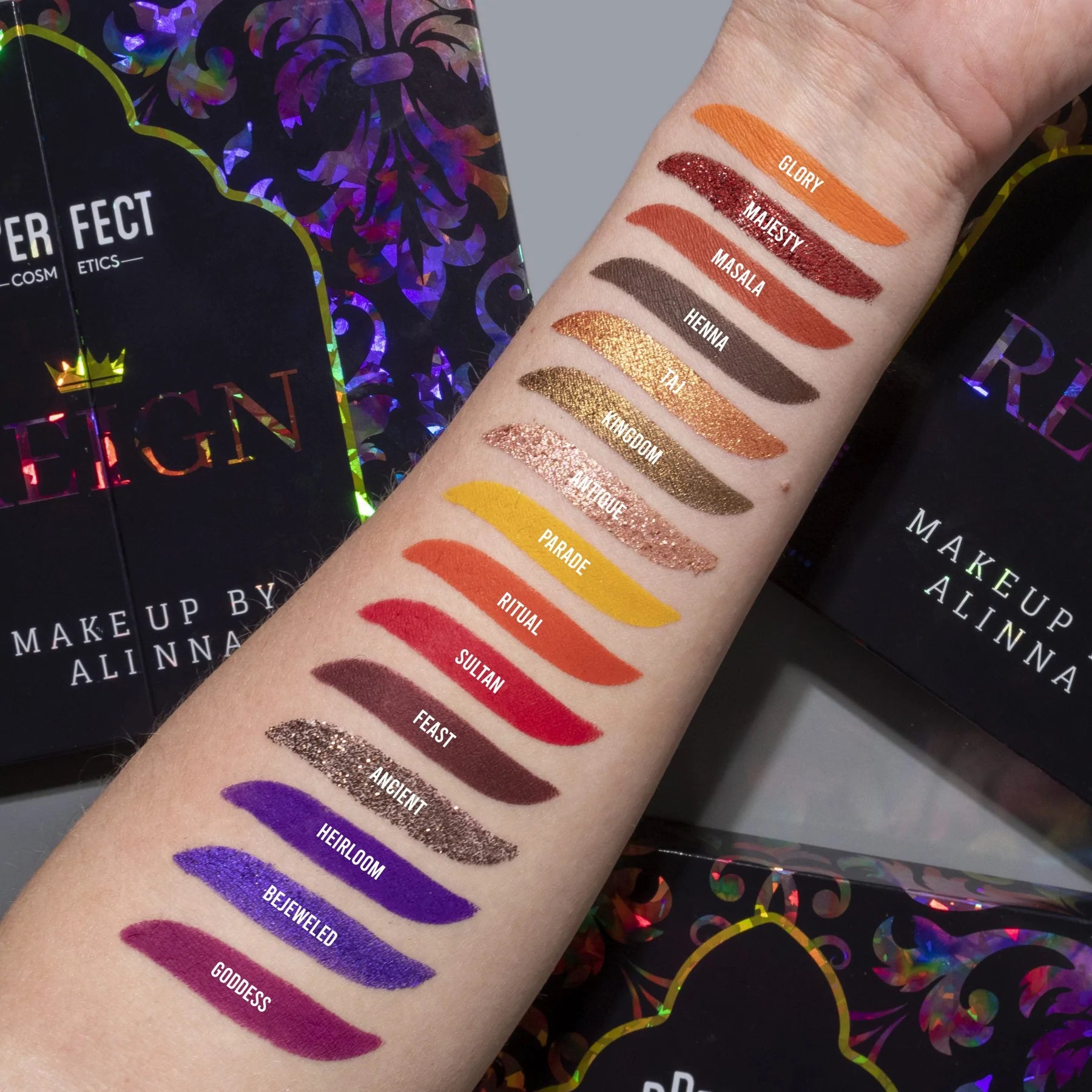 Reign Palette - Alinna x BPerfect Professional Makeup Eyeshadow Palette | Perfect for Party, Night Out & Special Occasion Looks
