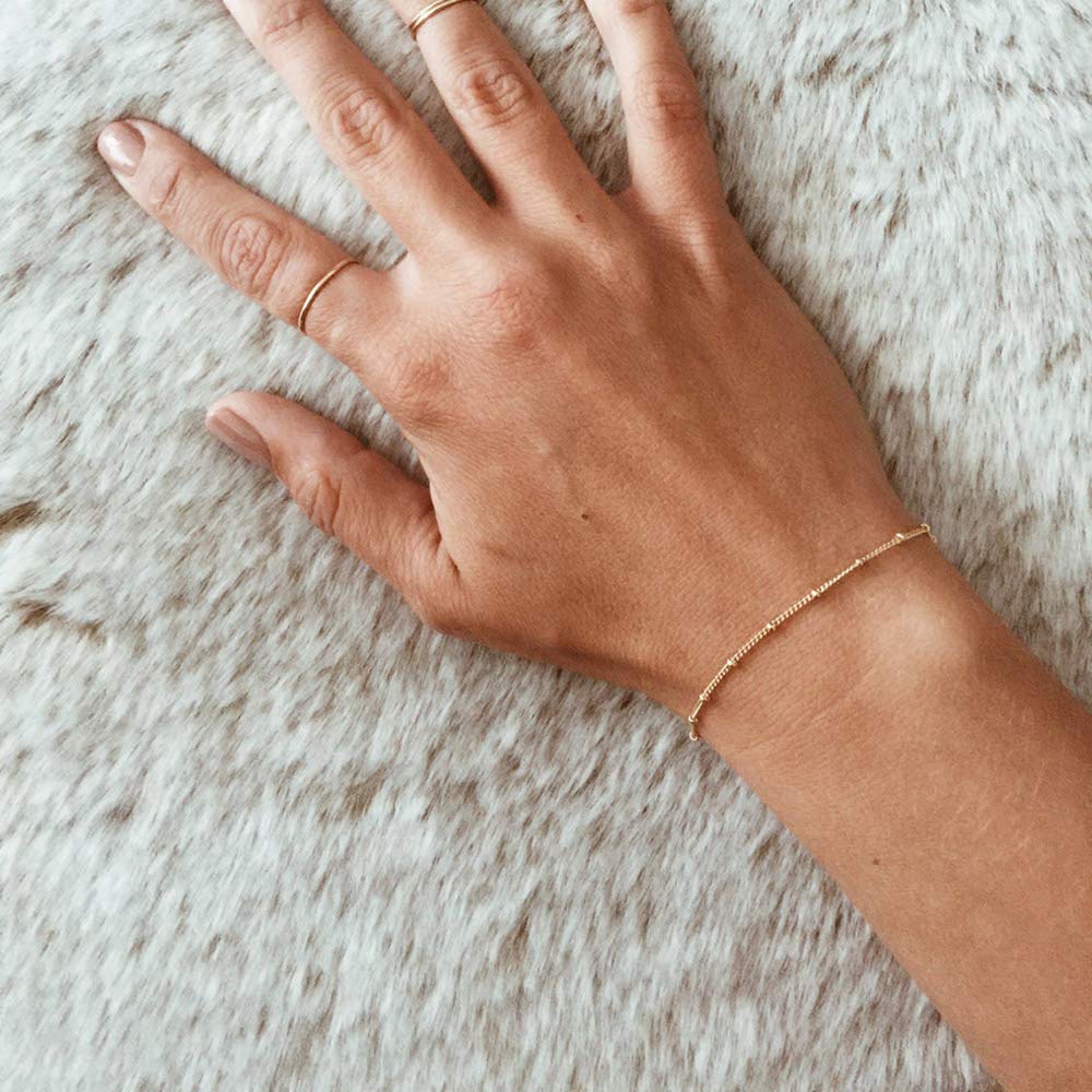 Personalized Initial Bracelets for Women - Layered Letter Charm Bracelet A-Z in Gold, Silver & Rose Gold | Dainty Jewelry for Birthday Gifts | Perfect for Everyday Wear, Date Nights & Special Occasions