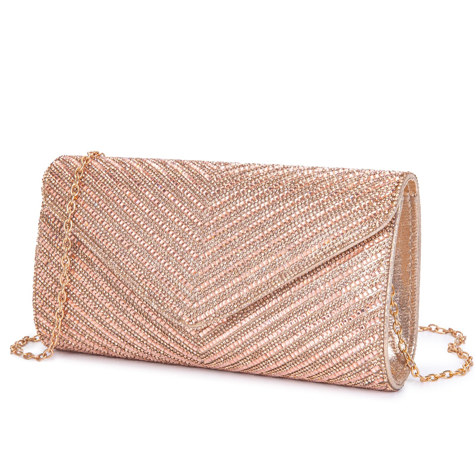 Elegant Women's Evening Handbags - Rhinestone Envelope Clutch Purse for Wedding, Party & Special Occasions | Ladies Crossbody Shoulder Bag with Sparkling Crystals | Perfect for Date Night, Prom & Formal Events