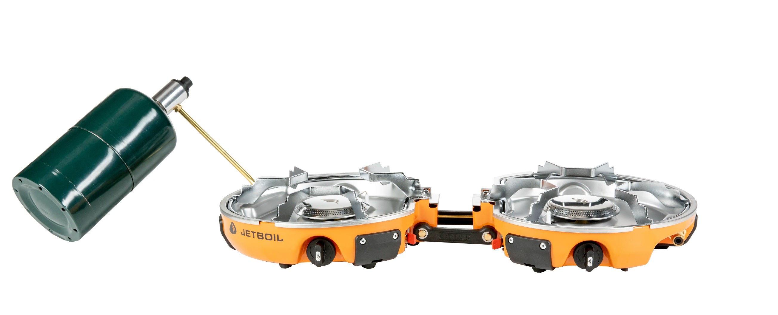 Jetboil Genesis 2 Basecamp System - Portable Camping Stove with 2 Burners, Orange | Perfect for Backpacking, Hiking & Outdoor Cooking Adventures