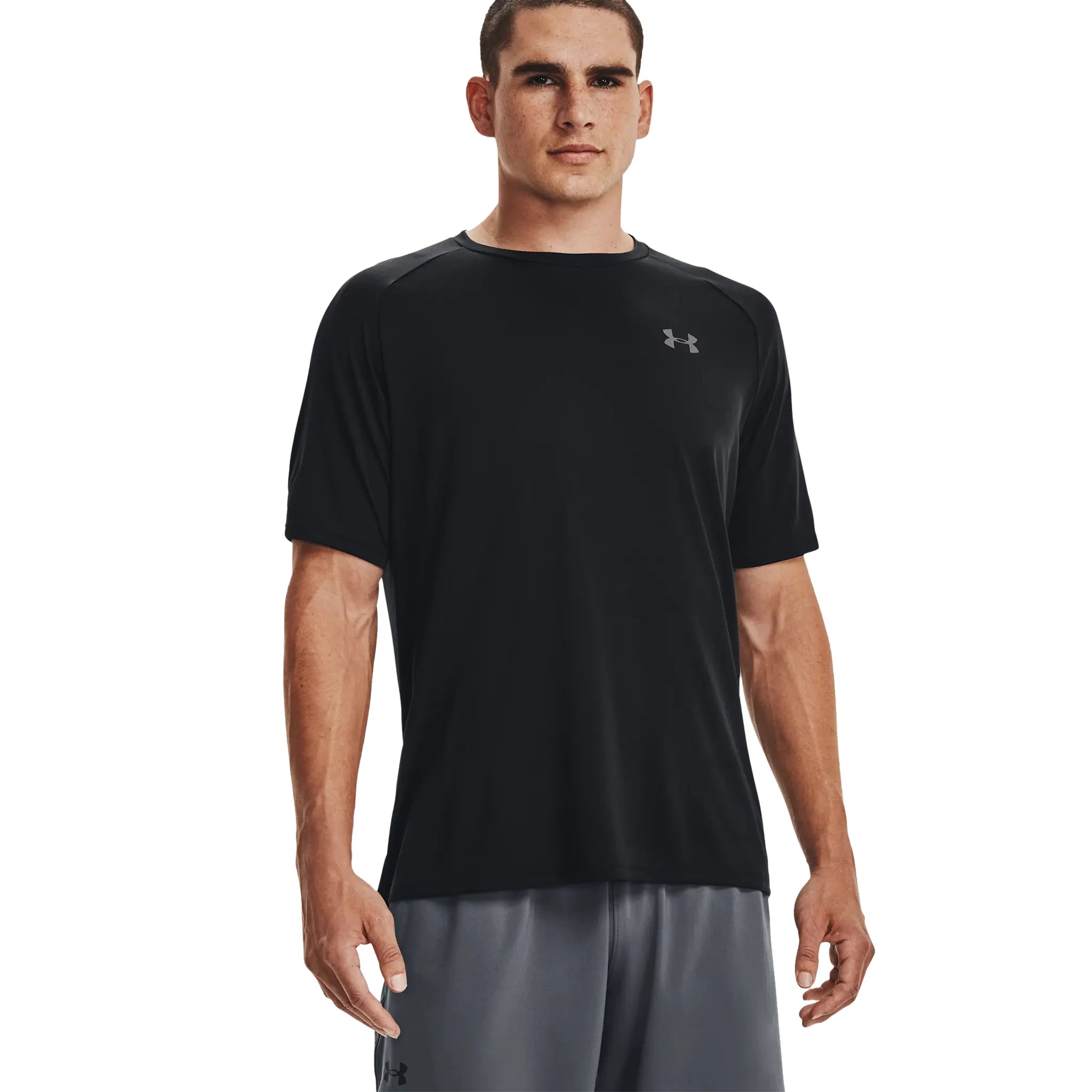 Under Armour UA Tech 2.0 Men's Performance T-Shirt - Moisture Wicking, Breathable Workout Shirt for Gym, Running & Training - Black