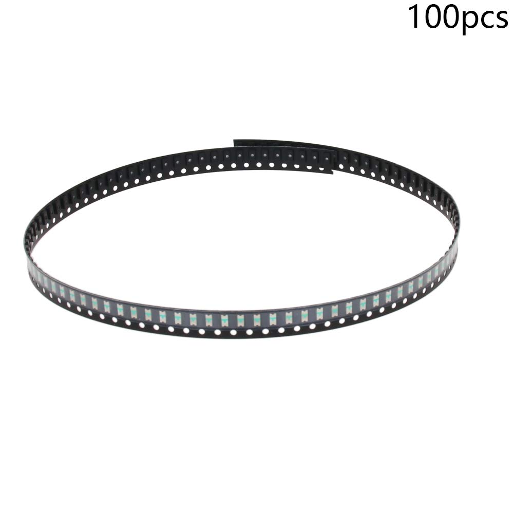 100pcs Blue SMD LED Diode Lights - 3V 15-20mA 1206 Chip Super Bright Lighting Bulbs for DIY Electronics, Home Decoration, and Automotive Lighting Projects
