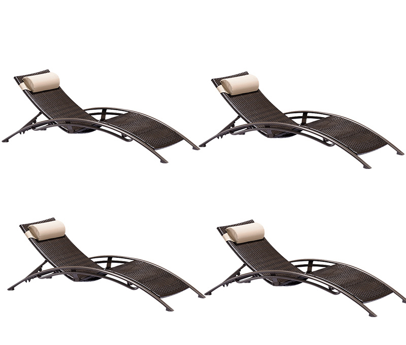 Premium Sun Lounger No.12 - Adjustable Outdoor Chaise Lounge with Cushion - Perfect for Poolside, Beach, Patio & Backyard Relaxation