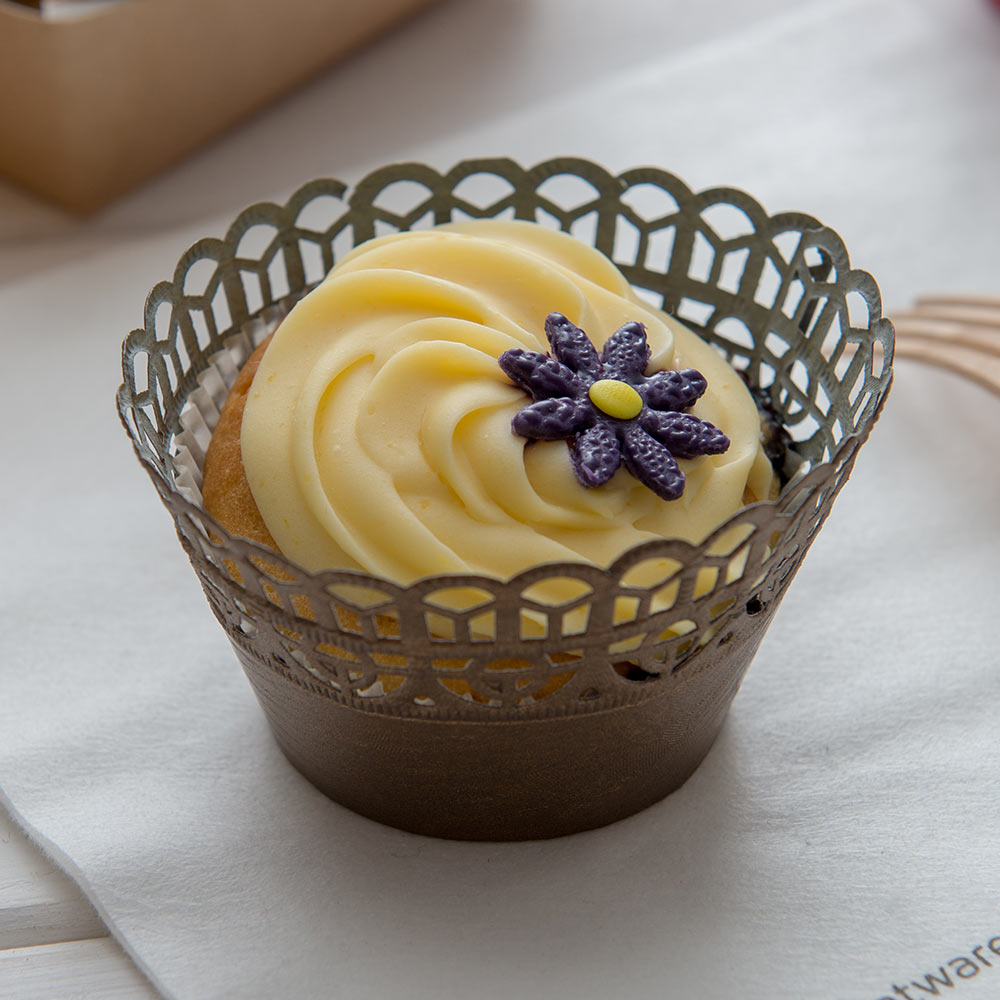 Premium Cocoa Brown Round Cupcake Wrappers - 2.25