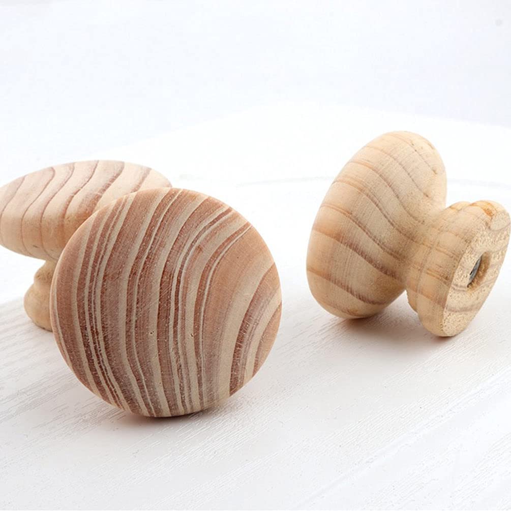 9-Piece Wooden Drawer Handles & Cabinet Knobs - Vintage Style Drawer Pulls for Dressers, Cupboards & Furniture - Perfect for Home Renovation & DIY Projects