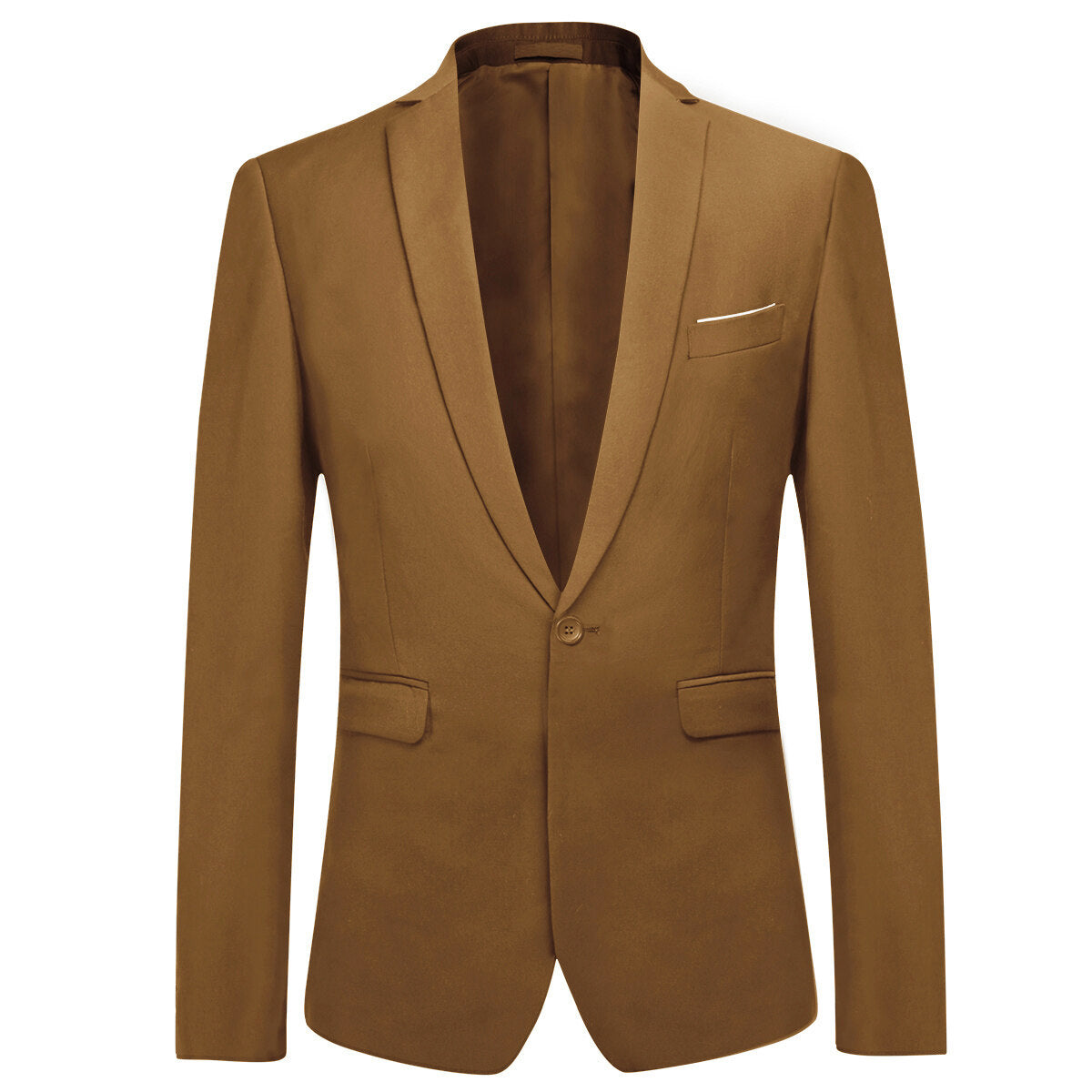 Stylish Brown Casual Blazer for Women - Single Button Slim Fit Jacket - Perfect for Office, Business Meetings & Smart Casual Outfits