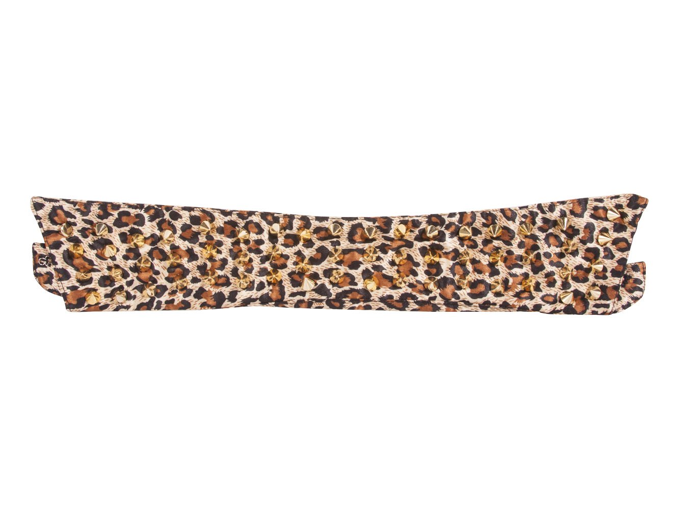 Fashionable Leopard Print Dog Collar with Gold Spikes - Stylish Pet Accessory for Small & Medium Dogs - Perfect for Daily Walks, Training & Fashion Outings
