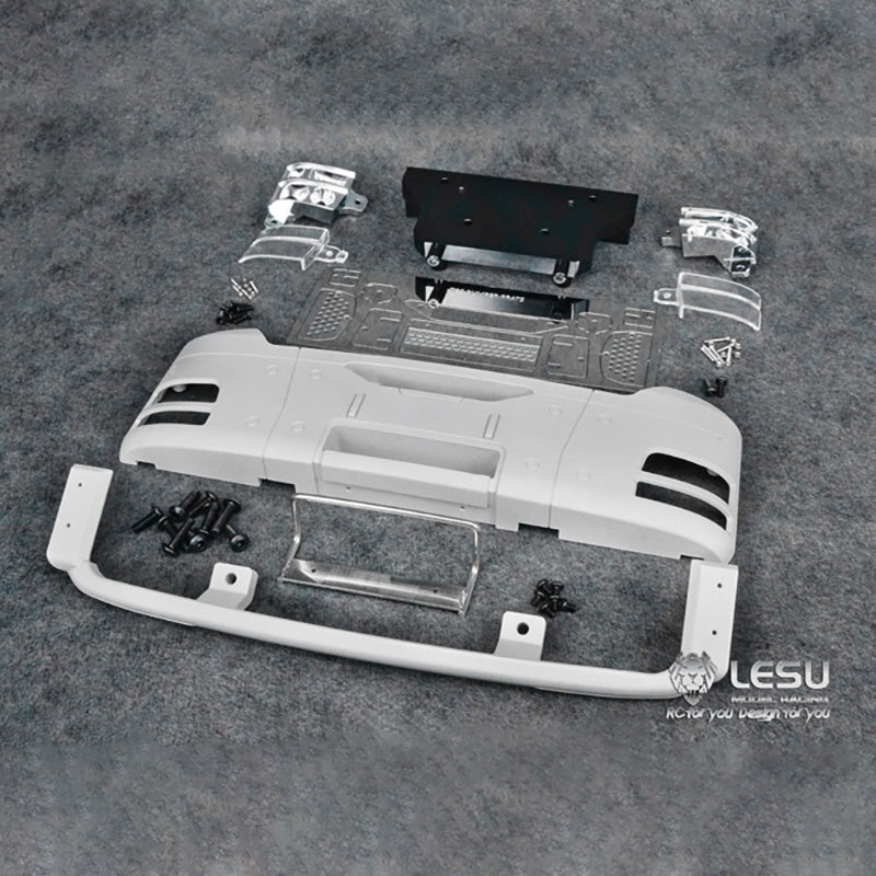 Upgraded Metal Lower Front Bumper & Roof Cover for Tamiya 1/14 Scale RC Truck TGX26.540 - Durable Replacement Parts for Radio Controlled Dumper Car Model - Perfect for Off-Road Racing & RC Vehicle Customization
