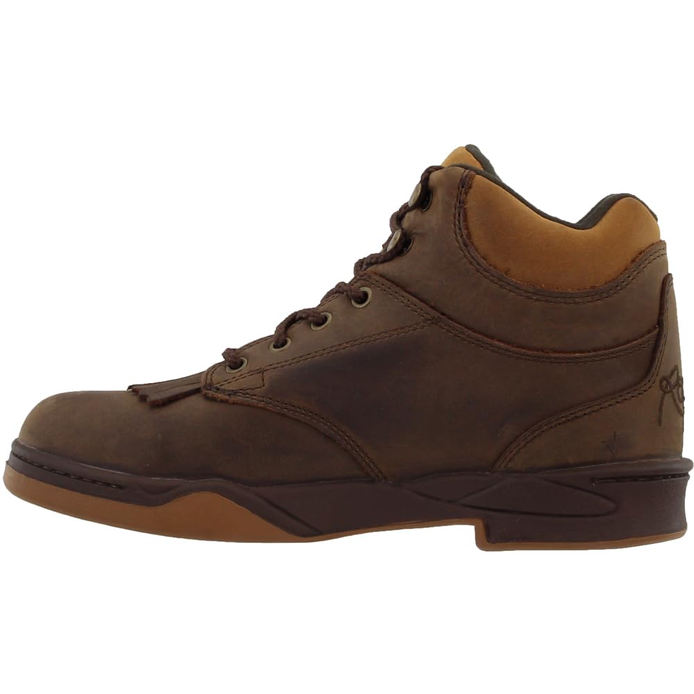 ROPER Women's Horseshoe Kiltie Round Toe Ankle Boots - Brown Leather Hiking & Casual Shoes for Outdoor Adventures & Everyday Wear