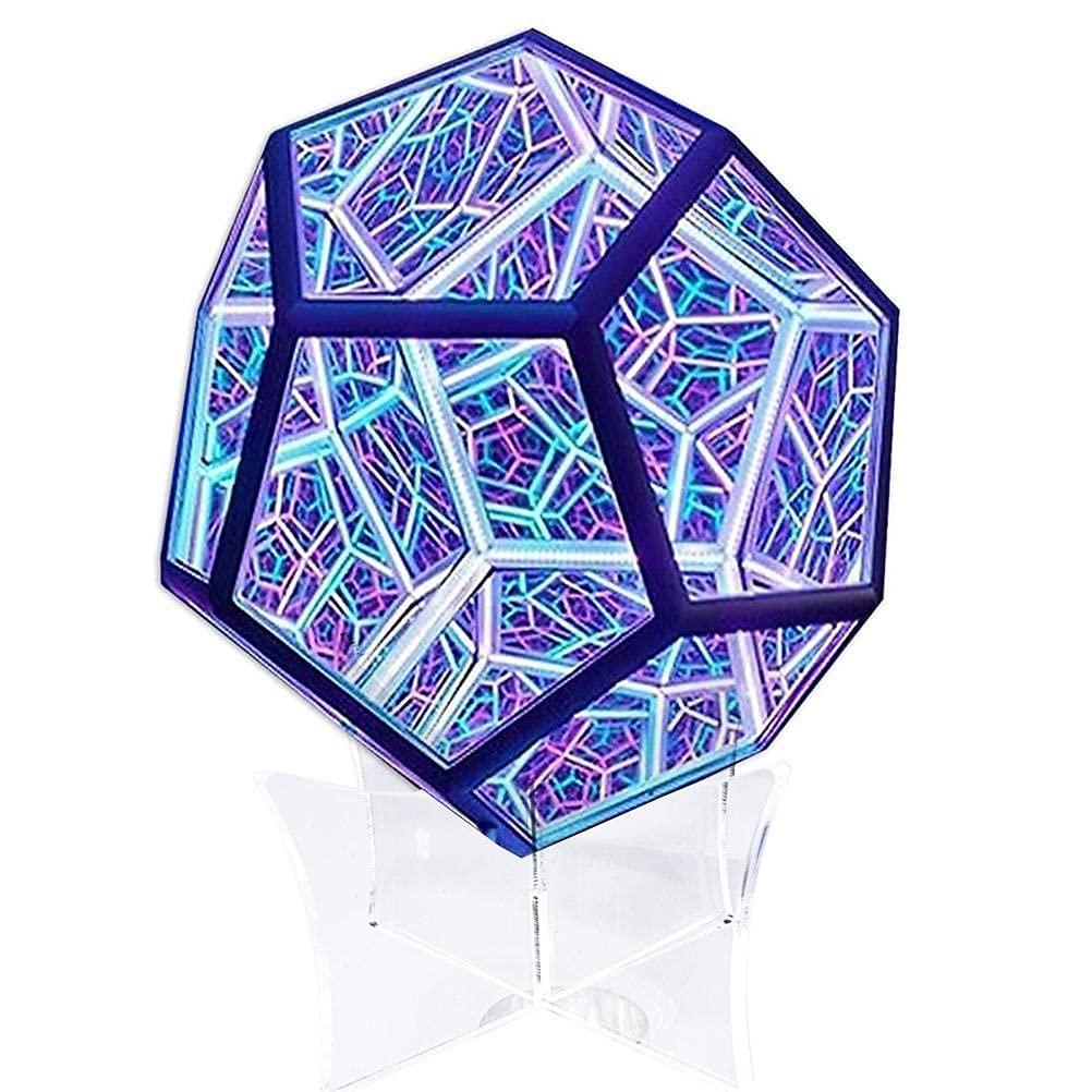 Dodecahedron LED Art Light - Adjustable Color Changing Night Light for Home, Desk & Furniture Decor | Creative Ambient Lighting for Bedroom, Living Room & Office