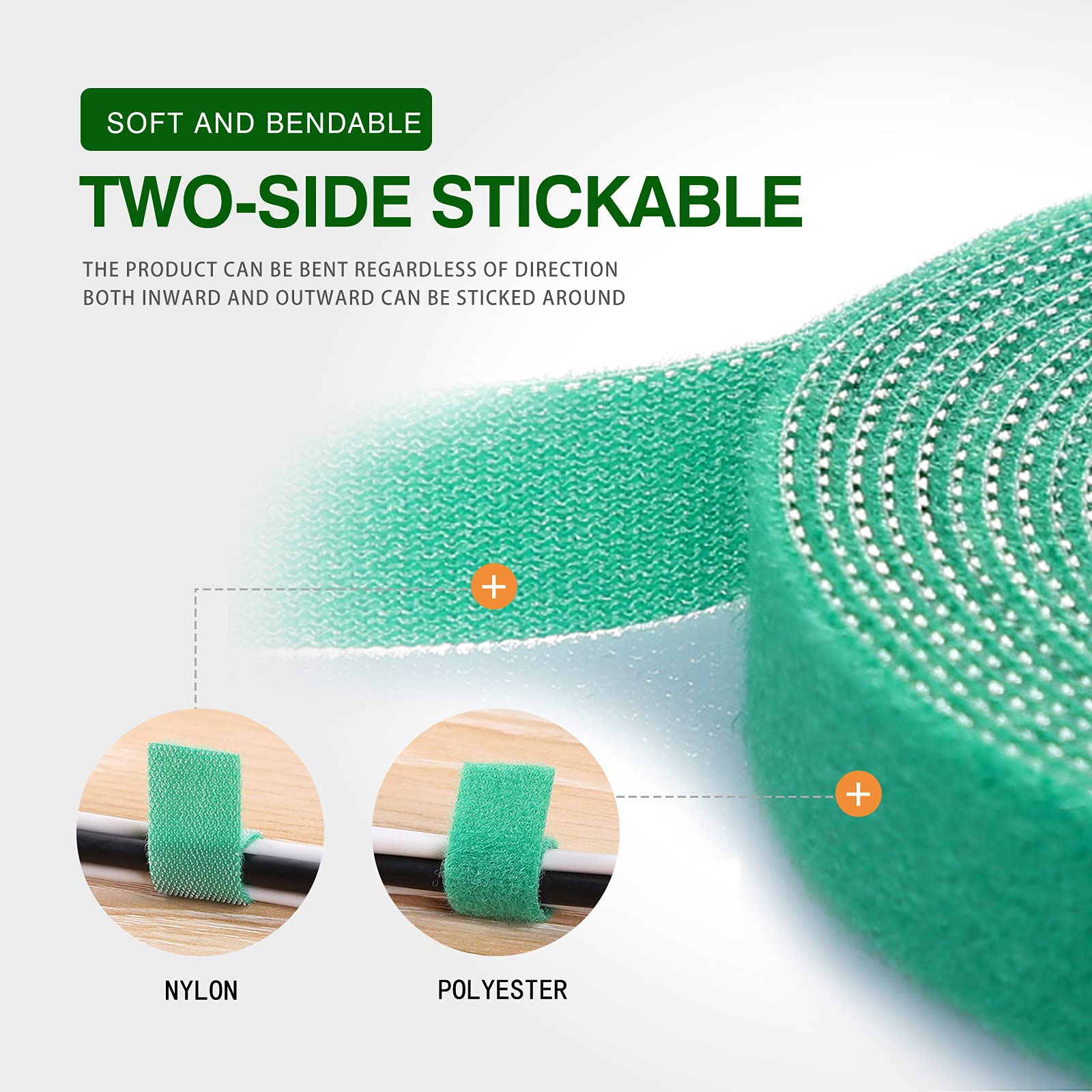 1 Pack of 100 Green Plant Ties - Soft Garden Tape for Supporting Vines, Tomatoes & Flowers | Durable Plant Training Straps for Indoor/Outdoor Gardening