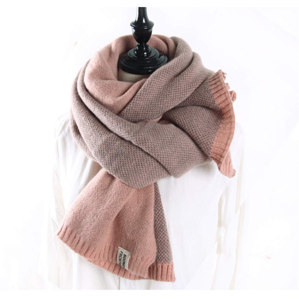 Luxury Cashmere Scarves for Women - Double-Sided Embroidered Pineapple Design, Warm Winter Shawl Wrap (Pink) - Perfect for Cold Weather, Office, and Holiday Gifting