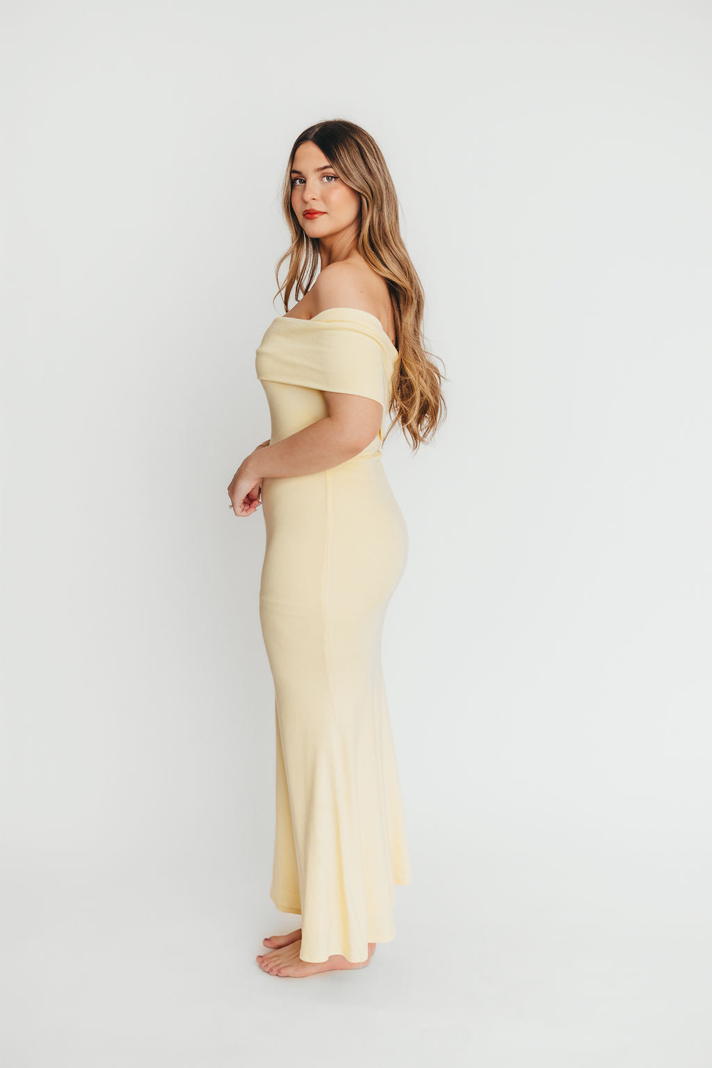 Monroe Maxi Dress in Butter Yellow - Bump Friendly Maternity Dress for Women | Flowy Summer Dress for Pregnancy, Beach, Vacation & Special Occasions