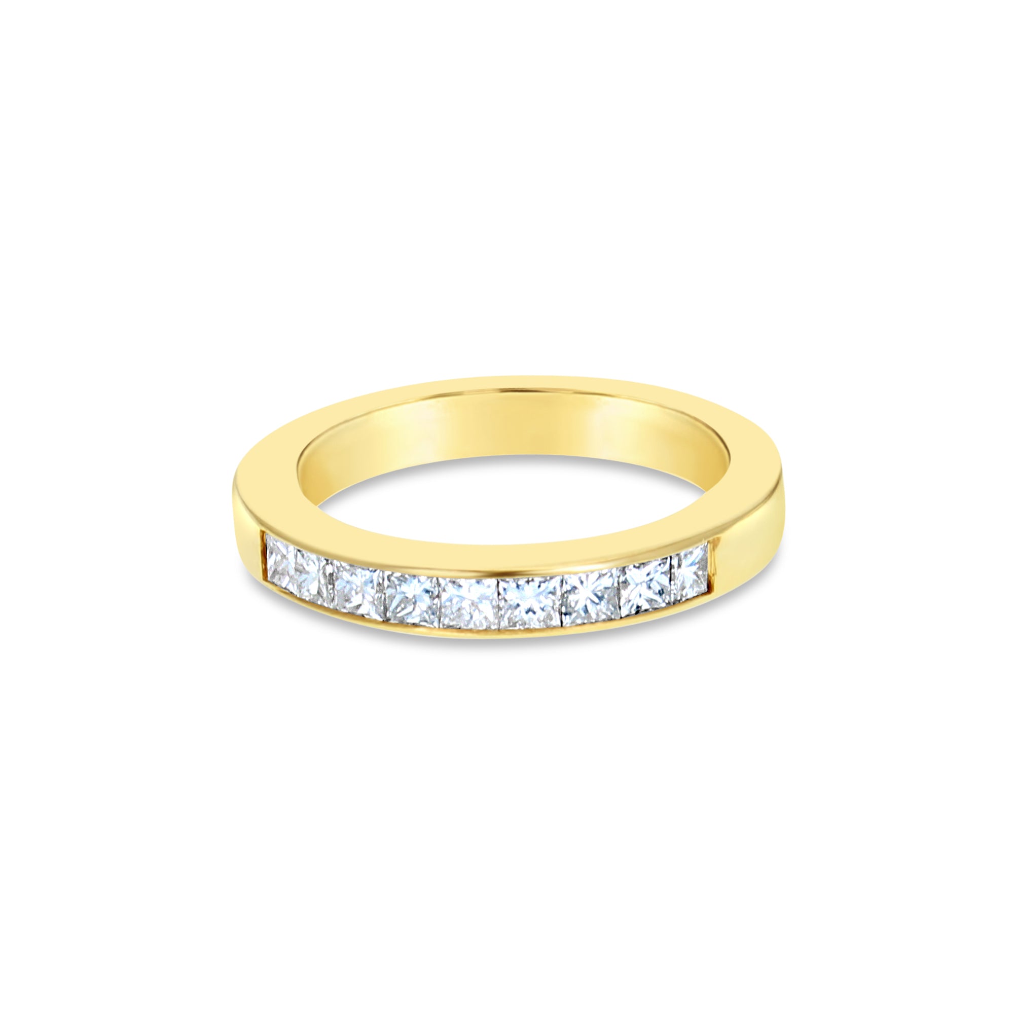 0.50 Carat Princess Cut Diamond Wedding Band - Channel Set Engagement Ring for Women, Perfect for Bridal Jewelry, Anniversary Gifts & Special Occasions